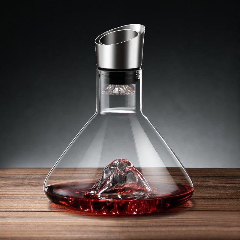 Glazen Wijnkaraf met Cascade Design voor Optimale Beluchting en Aroma | Sansoti