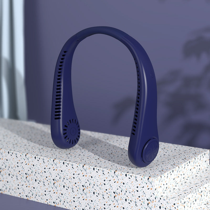Draagbare oplaadbare nekventilator met 3 snelheden, led-display en handsfree koeling voor sport, buitengebruik en reizen | Sansoti