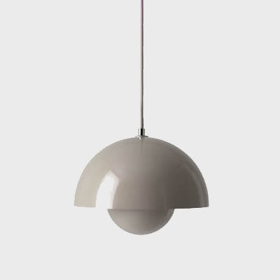 Scandinavische Hanglamp Halfrond Metalen Kap 1-Lichtpunt Modern Design Eetkamer Woonkamer | Sansoti