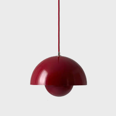 Scandinavische Hanglamp Halfrond Metalen Kap 1-Lichtpunt Modern Design Eetkamer Woonkamer | Sansoti