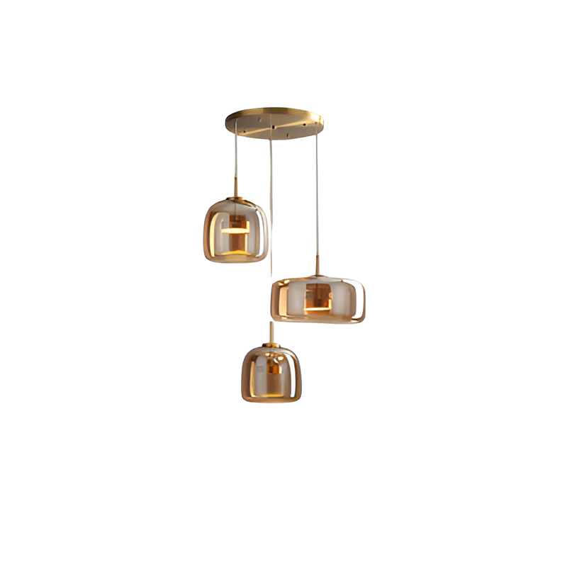 Hängelampe Rauchglas Retro Trio Handgeblasen Dimmbar Verstellbar Schwarz | Restfield