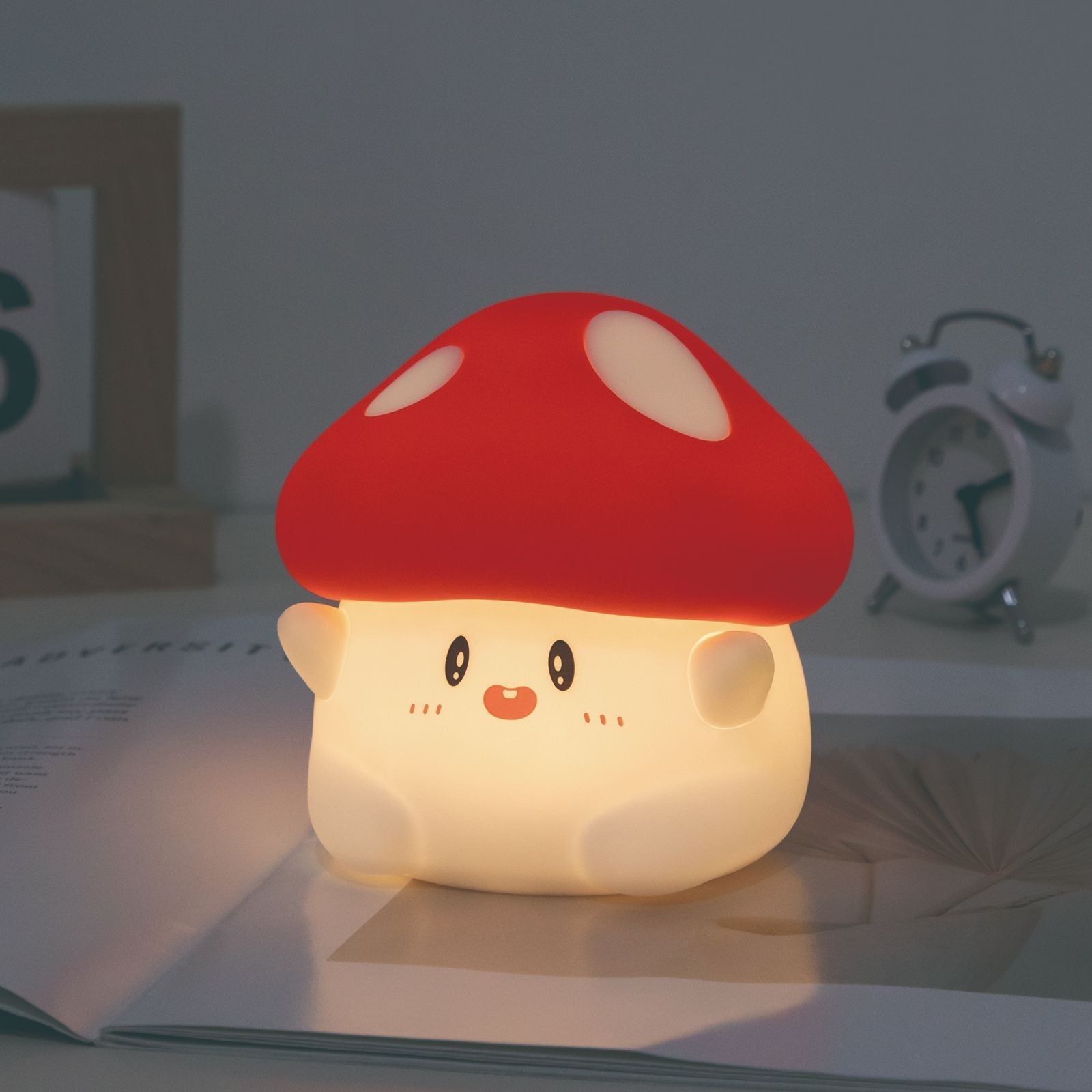 Kleurrijke LED Paddenstoel Nachtlamp met Squishy Materiaal voor Kinderkamer | Sansoti