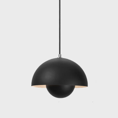 Scandinavische Hanglamp Halfrond Metalen Kap 1-Lichtpunt Modern Design Eetkamer Woonkamer | Sansoti