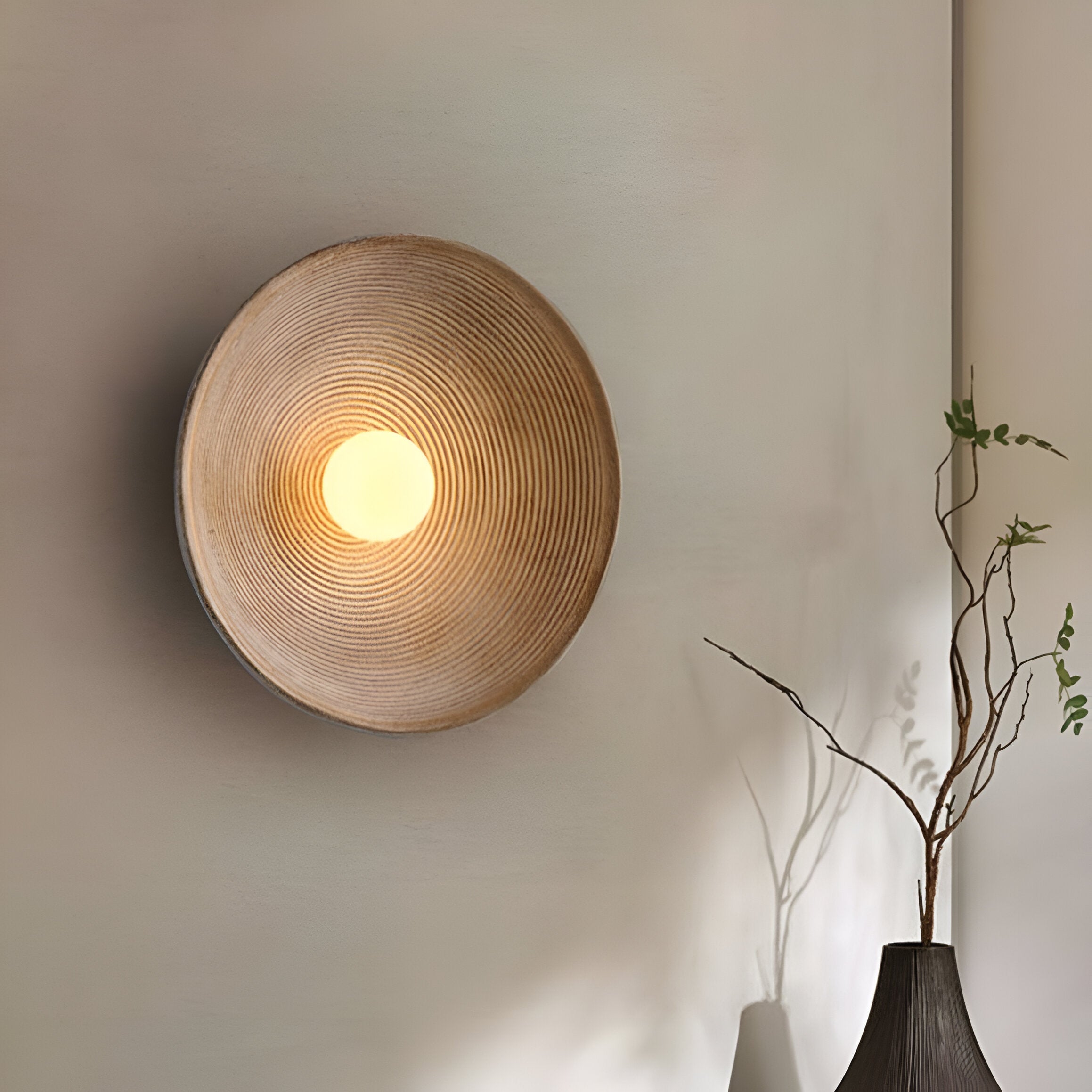 Wandlamp Rond Maan Design LED G4 Japandi Scandinavisch Ø20 Ø50 | Sansoti