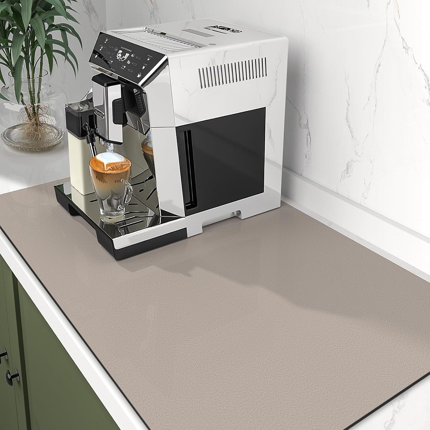 Absorberend Koffiemachinematje 30x40-50x60cm Keukenbescherming Antislip Basis | Sansoti