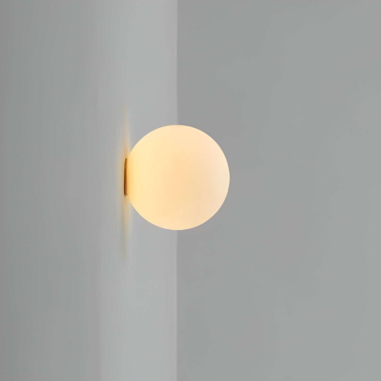 Wandlamp Rond Gesatineerd Glas Minimalistisch Japandi Ø12 Ø20 Slaapkamer Hal | Sansoti