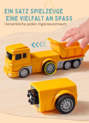 Magnetisch Bouwvoertuig Speelset 50 Stuks Transformeerbaar Voertuigset voor Kinderen Educatief Constructiespeelgoed met Magnetische Onderdelen | Sansoti