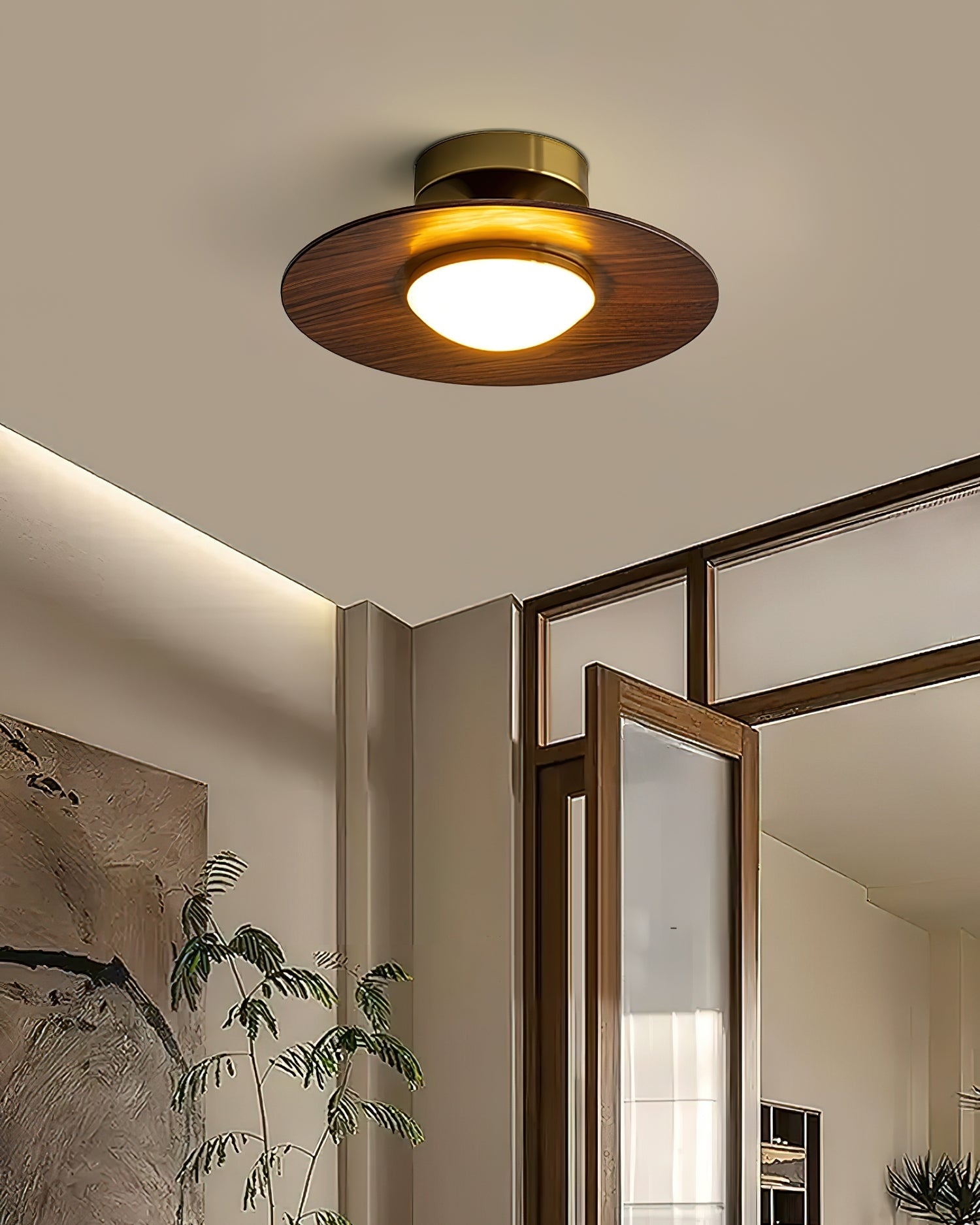 Moderne Deckenleuchte mit Metall- und Holz-Akzent – LED Lampe für Küche & Wohnraum | Restfield