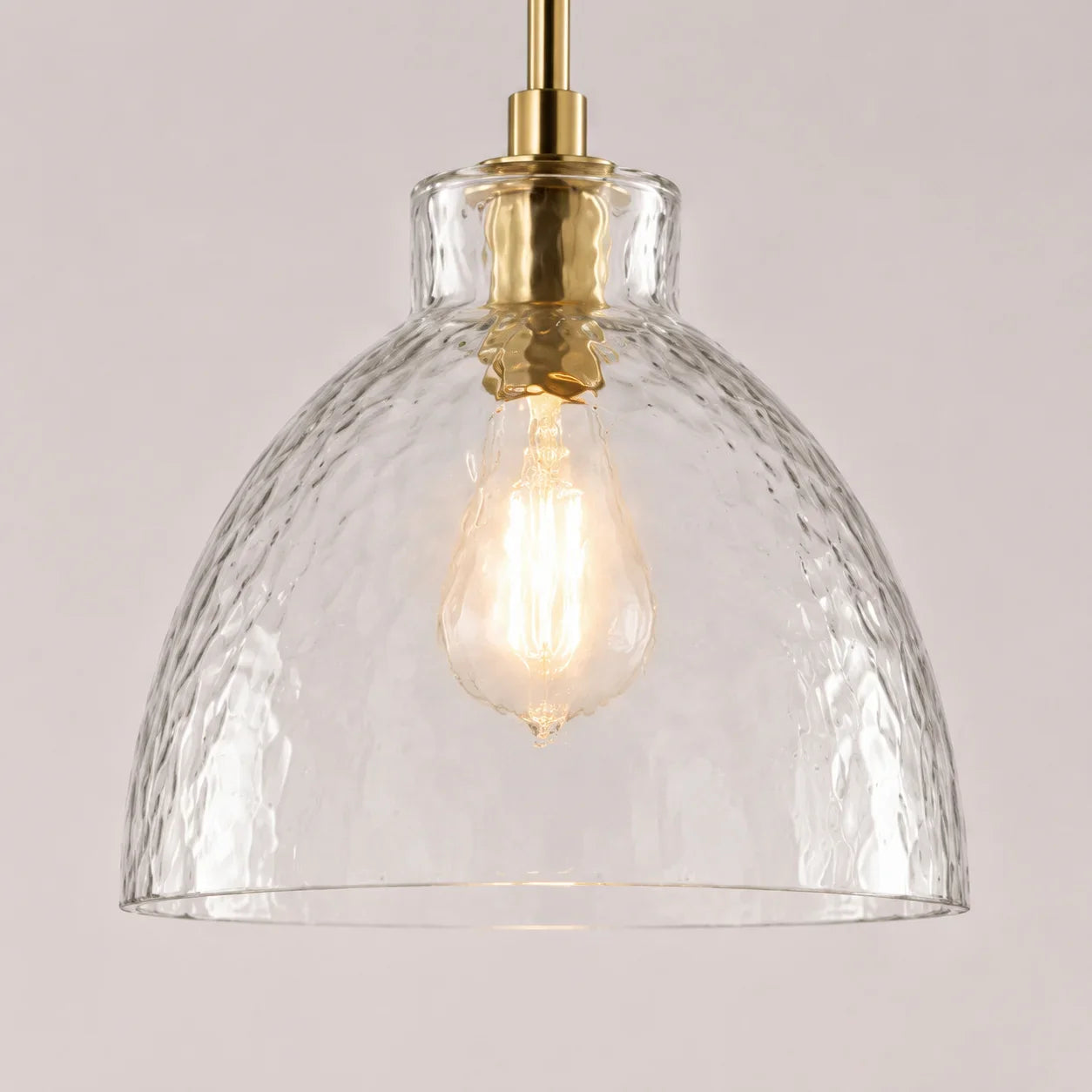 Geslepen Glazen Hanglamp Farmhouse Stijl – Amber of Helder Glas – Messing, Zwart of Nikkel Afwerking | Sansoti