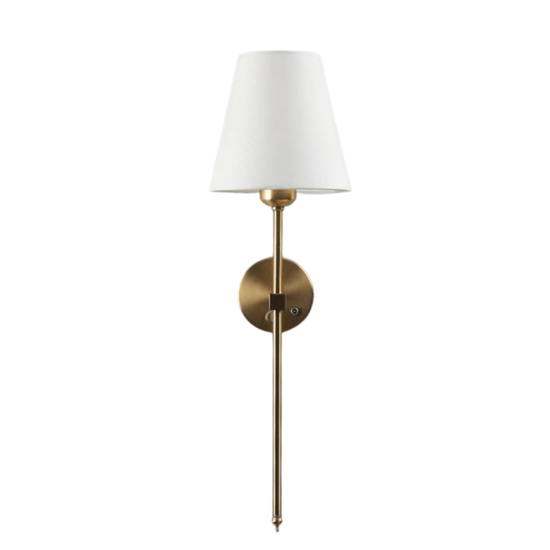 Draadloze LED Wandlamp Oplaadbaar met Afstandsbediening 57cm Metaal Zwart Goud Timer Dimbaar Sfeerlicht | Sansoti