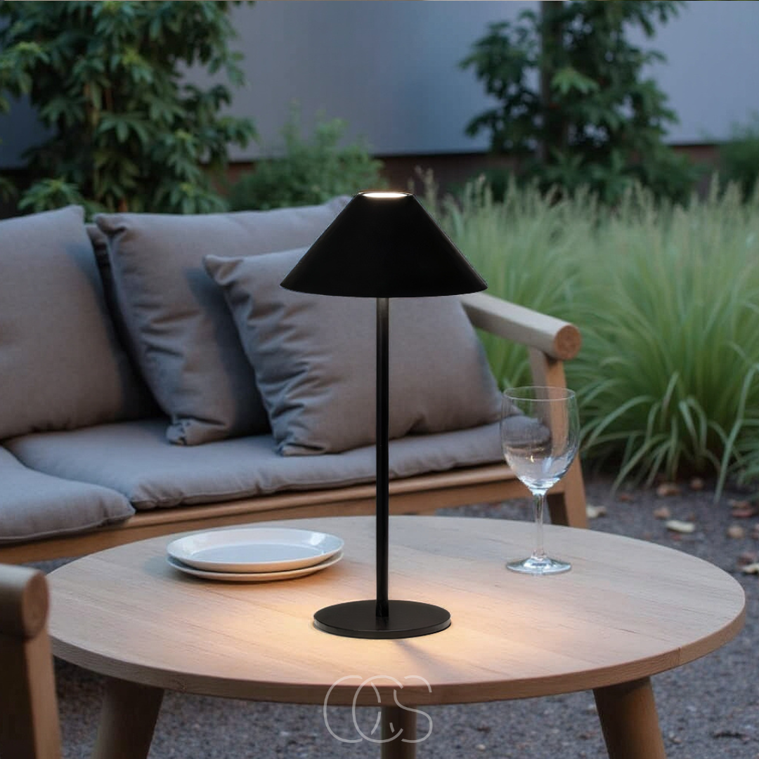 Draadloze LED Tafellamp Touch Dimbaar 20u Batterij IP54 Binnen Buiten Warm Wit 3000K Lantaarn Design | Sansoti