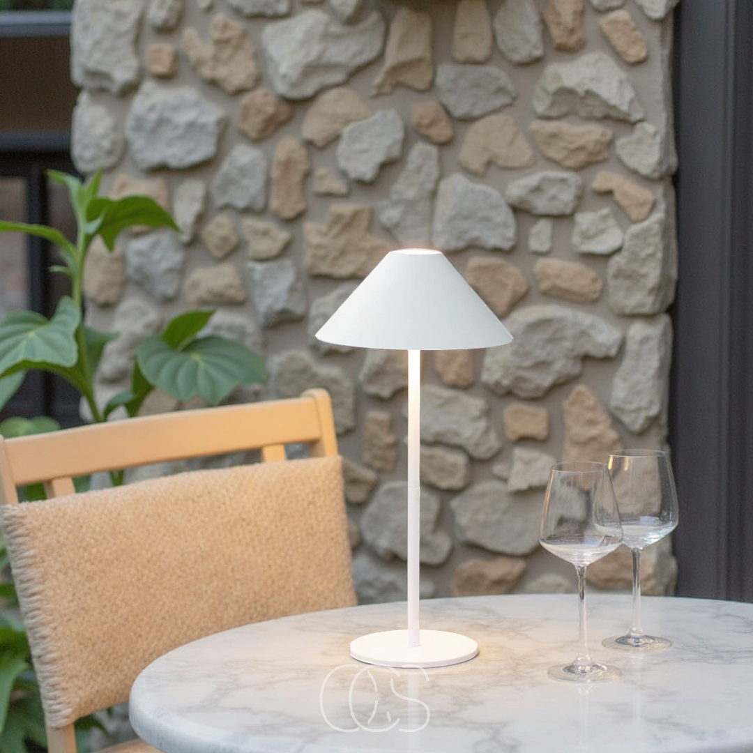 Draadloze LED Tafellamp Touch Dimbaar 20u Batterij IP54 Binnen Buiten Warm Wit 3000K Lantaarn Design | Sansoti