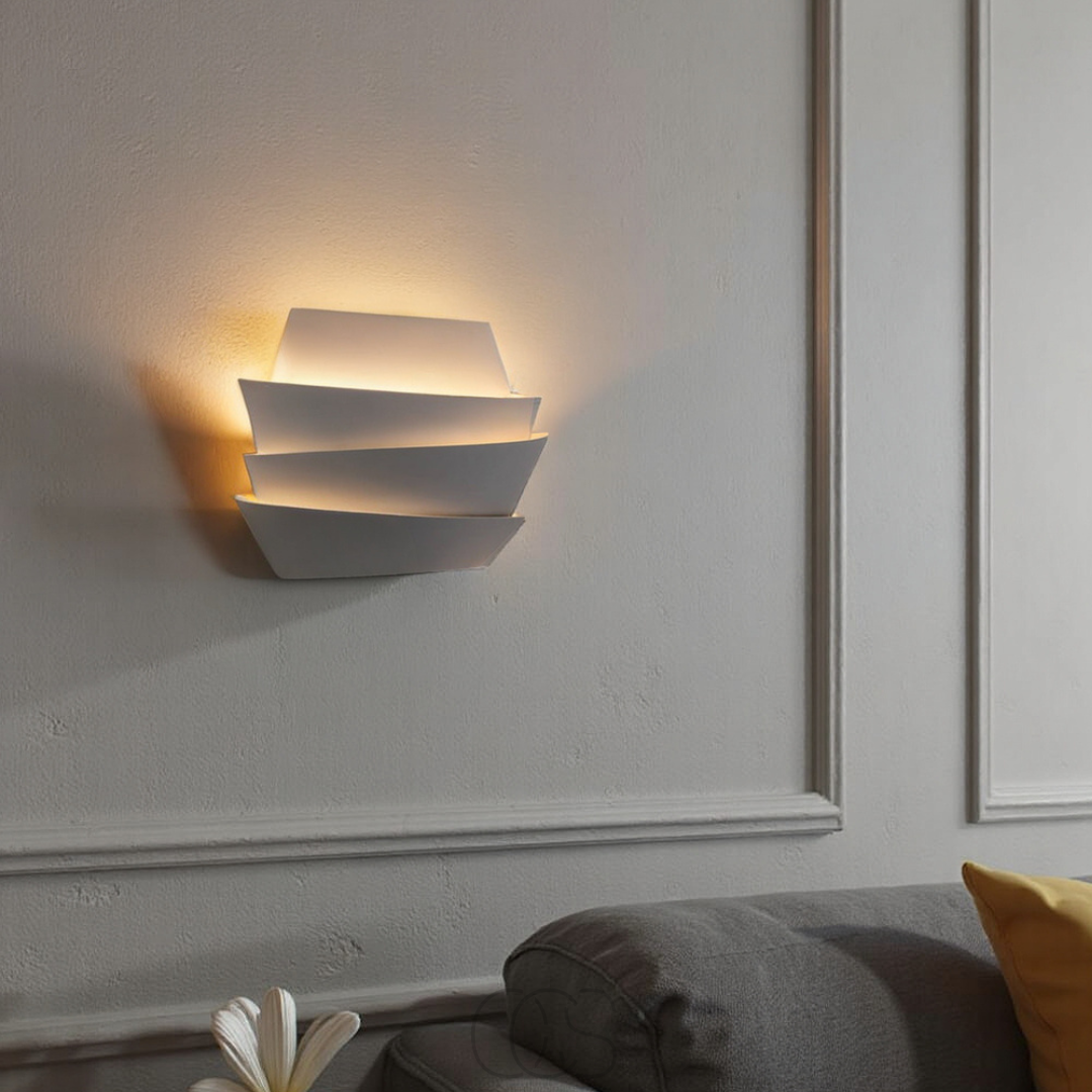 Wandlamp Dubbel Lichtpunt Mat Wit Scandinavisch Design Interieurverlichting Woonkamer Gepoedercoat IJzer E27 | Sansoti