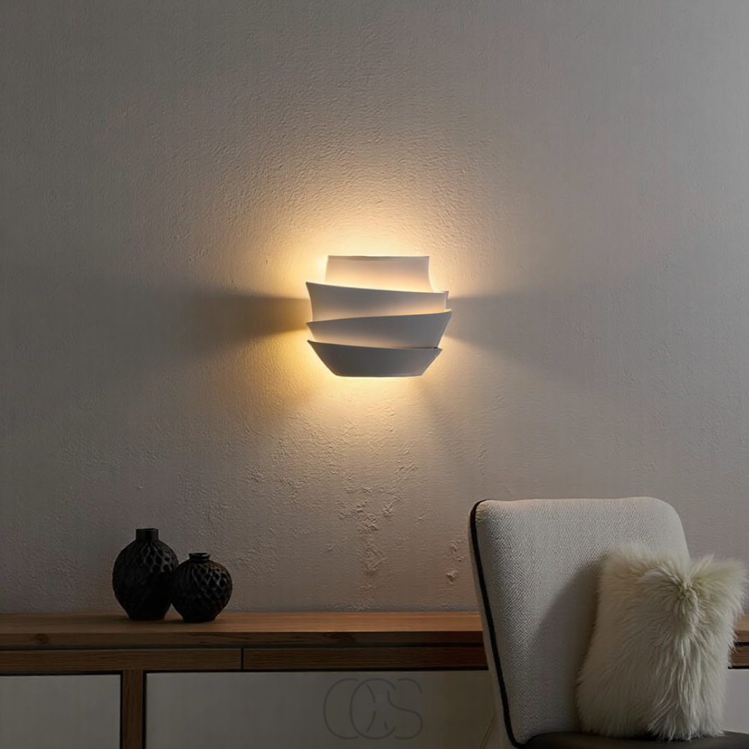Wandlamp Dubbel Lichtpunt Mat Wit Scandinavisch Design Interieurverlichting Woonkamer Gepoedercoat IJzer E27 | Sansoti