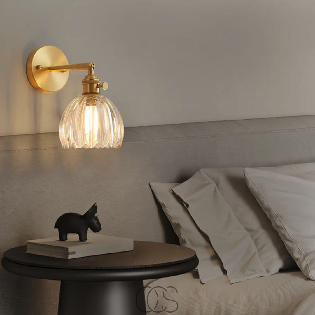 Glazen Wandlamp Tulpvorm E27 Vintage Design Sfeerlicht Woonkamer Slaapkamer Hal Accentverlichting Retro | Sansoti