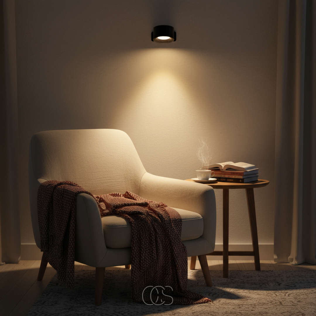 Draadloze Wandlamp Plakken zonder Boren USB-C Oplaadbaar 360° Draaibaar Dimbaar Sfeerlamp | Sansoti