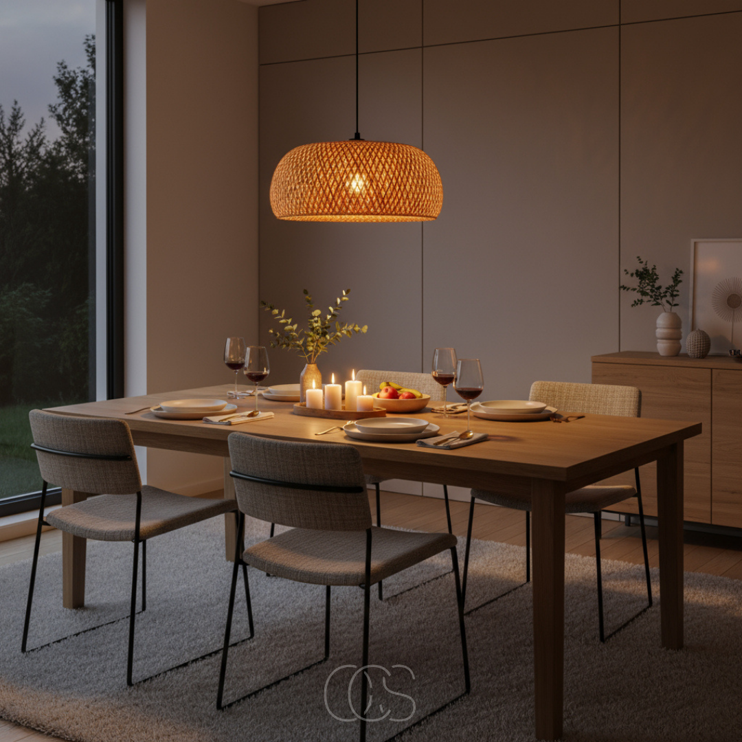 Hanglamp Bamboe Ovaal Gevlochten Natuurlijk Lichtbruin Zwart E27 Eetkamer Woonkamer Scandinavisch Boho | Sansoti