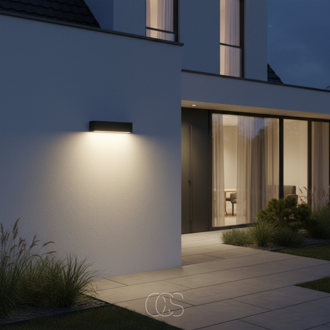 Buitenwandlamp Downlight Aluminium Antraciet IP65 Waterdicht Warm Wit 897 Lumen Gevelverlichting Modern Tuin | Sansoti