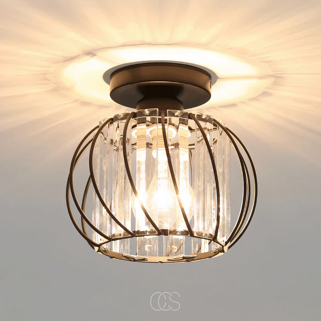Glazen Plafondlamp Ø23cm Glas Metaal E27 Fitting Modern Scandinavisch Design Verlichting Hal Slaapkamer Gang | Sansoti