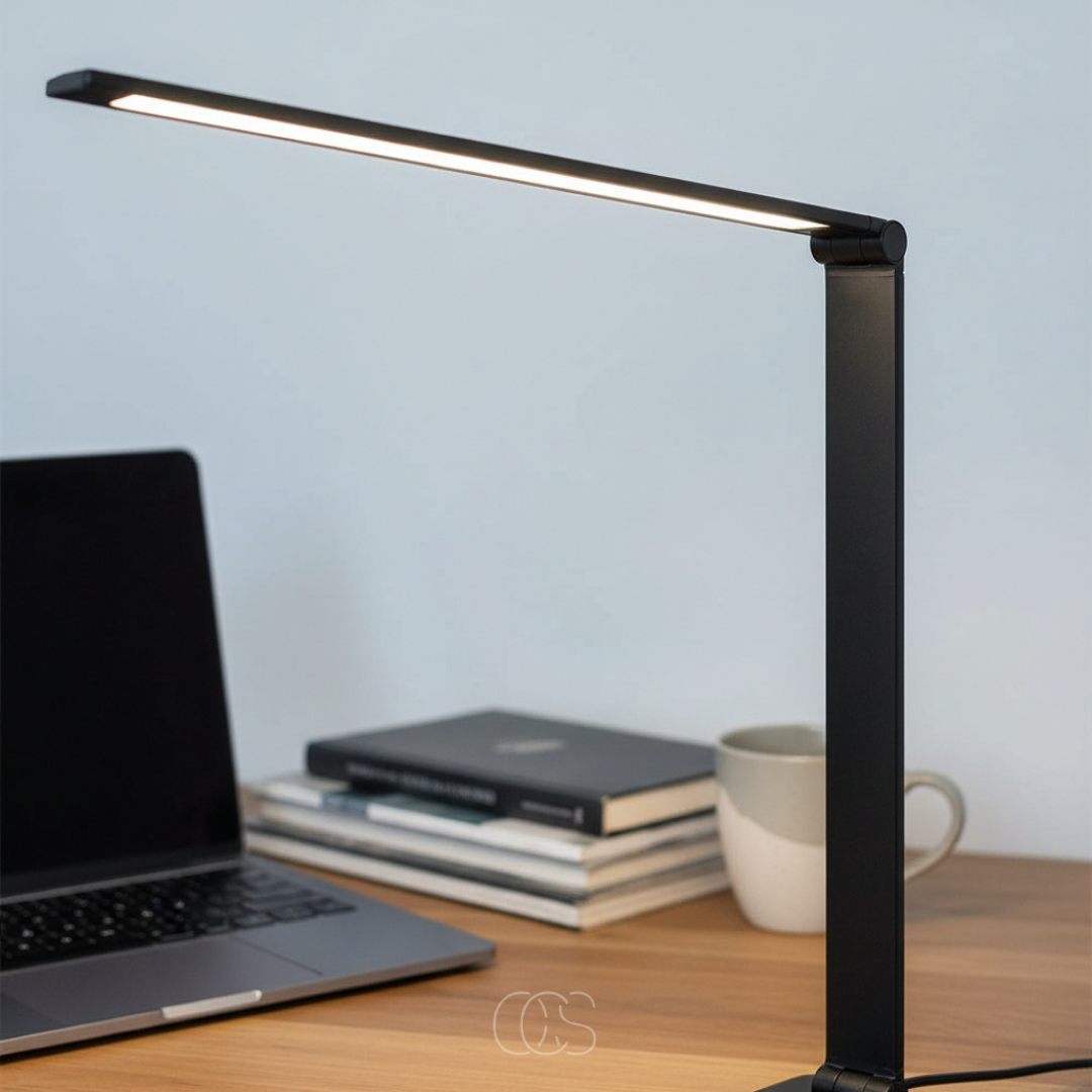 Dimbare LED Bureaulamp Draadloos met 3 Lichtkleuren Touch Bediening Oplaadbaar Modern Design Thuiswerken | Sansoti