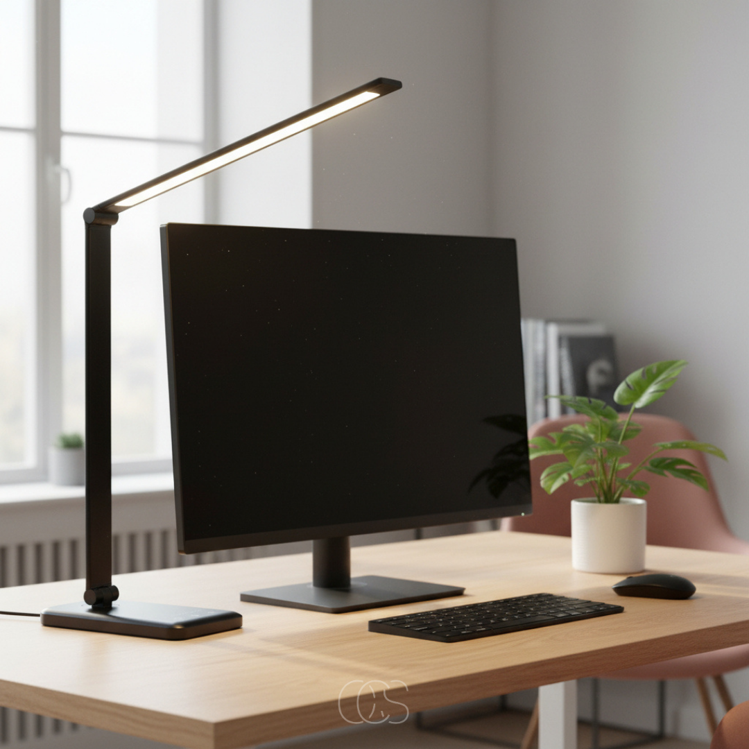 Dimbare LED Bureaulamp Draadloos met 3 Lichtkleuren Touch Bediening Oplaadbaar Modern Design Thuiswerken | Sansoti