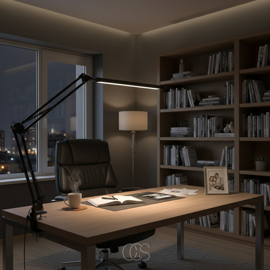 Bureaulamp LED met Klem Dimbaar Zwart 360° Flexibele Arm Oogvriendelijk Werkverlichting Tafellamp Studeerlamp | Sansoti
