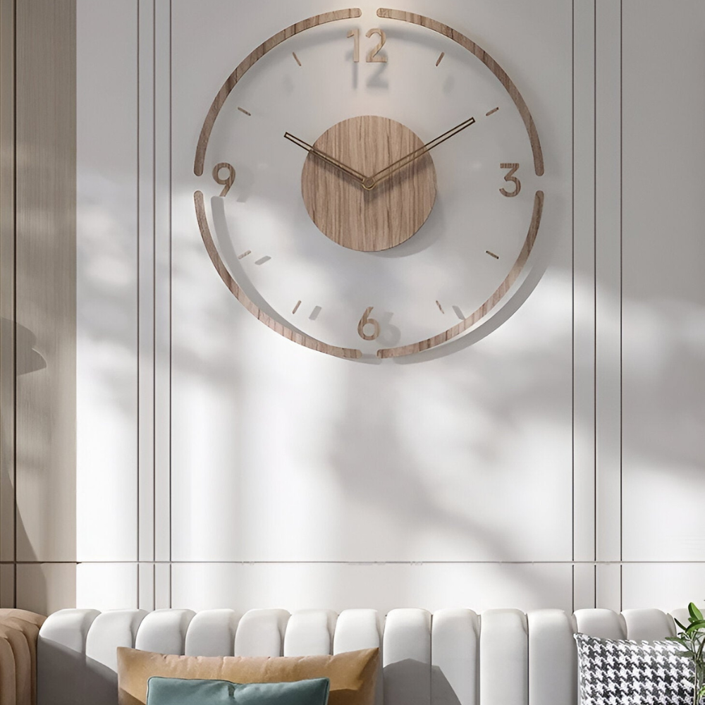 Restfield | Horloge murale moderne en bois avec mécanisme silencieux