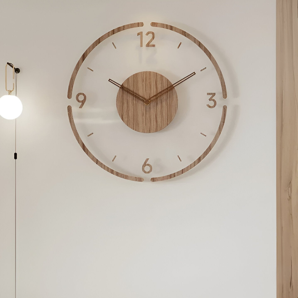 Restfield | Horloge murale moderne en bois avec mécanisme silencieux