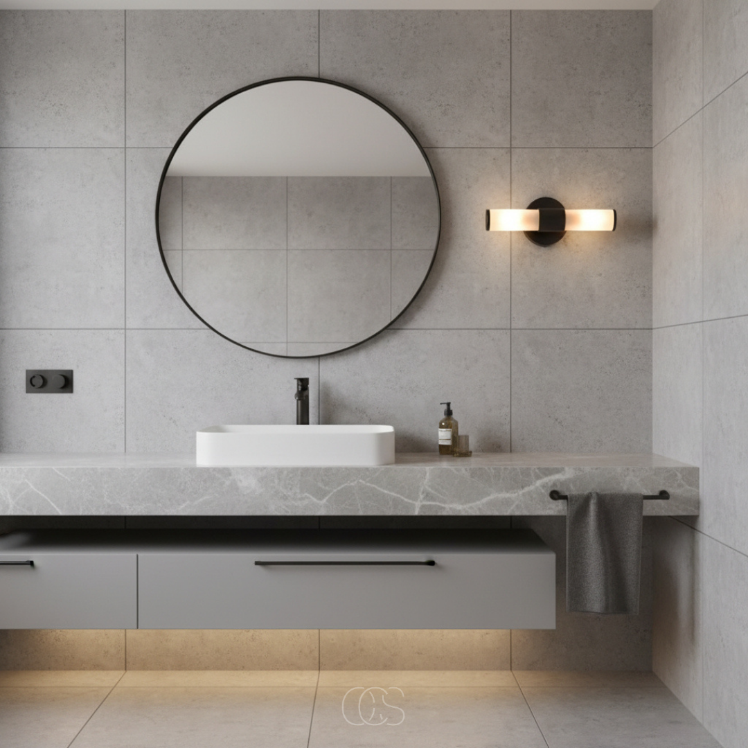 Wandlamp Badkamer Zwart Matglas Up Down LED Verlichting Sfeervol Minimalistisch Modern Design Interieur Wandverlichting | Sansoti