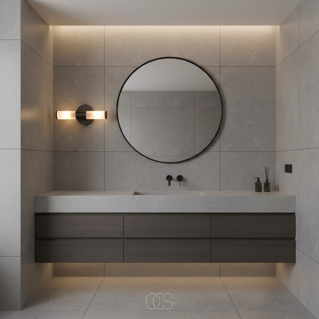 Wandlamp Badkamer Zwart Matglas Up Down LED Verlichting Sfeervol Minimalistisch Modern Design Interieur Wandverlichting | Sansoti