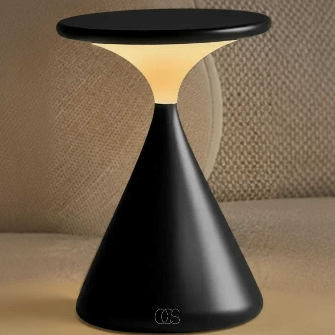 Draadloze LED Tafellamp Zandlopervorm Dimbaar Touchbediening Oplaadbaar USB-C Aluminium Sfeerlicht Decoratief | Sansoti