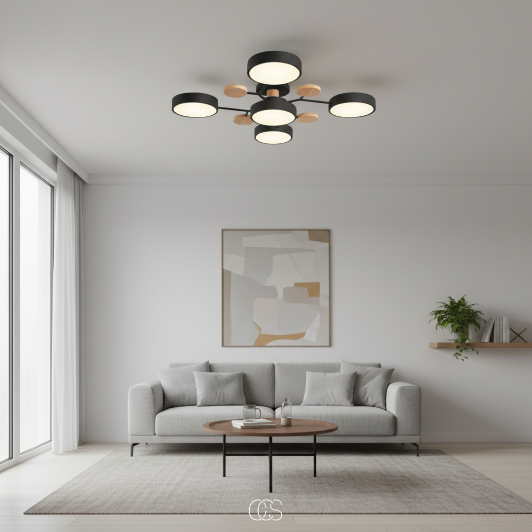 Ronde LED Plafondlamp Metaal 63,5cm Meerkleurig Dimbaar Modern Design Woonkamer Eetkamer Slaapkamer Verlichting | Sansoti