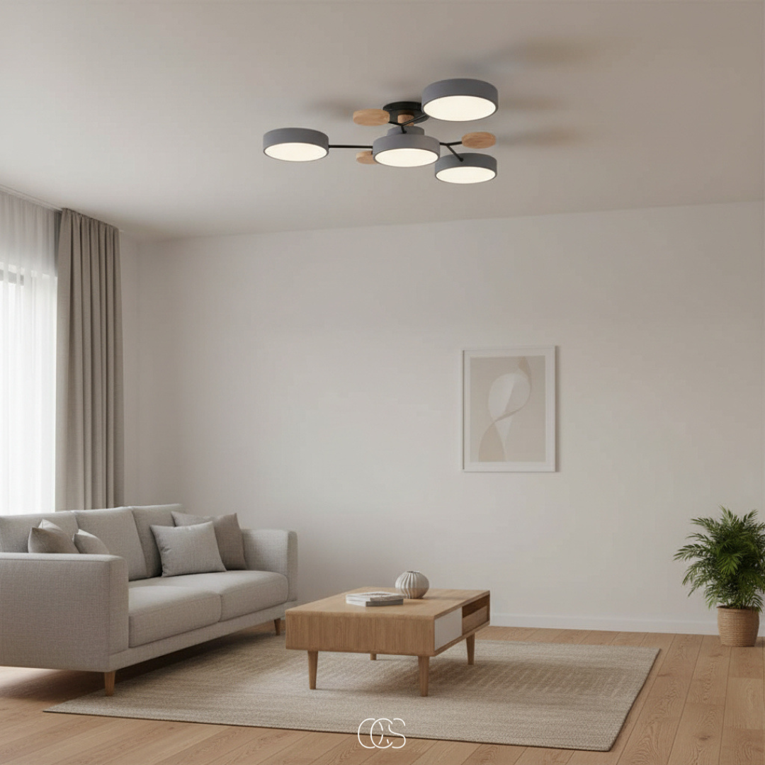 Ronde LED Plafondlamp Metaal 63,5cm Meerkleurig Dimbaar Modern Design Woonkamer Eetkamer Slaapkamer Verlichting | Sansoti