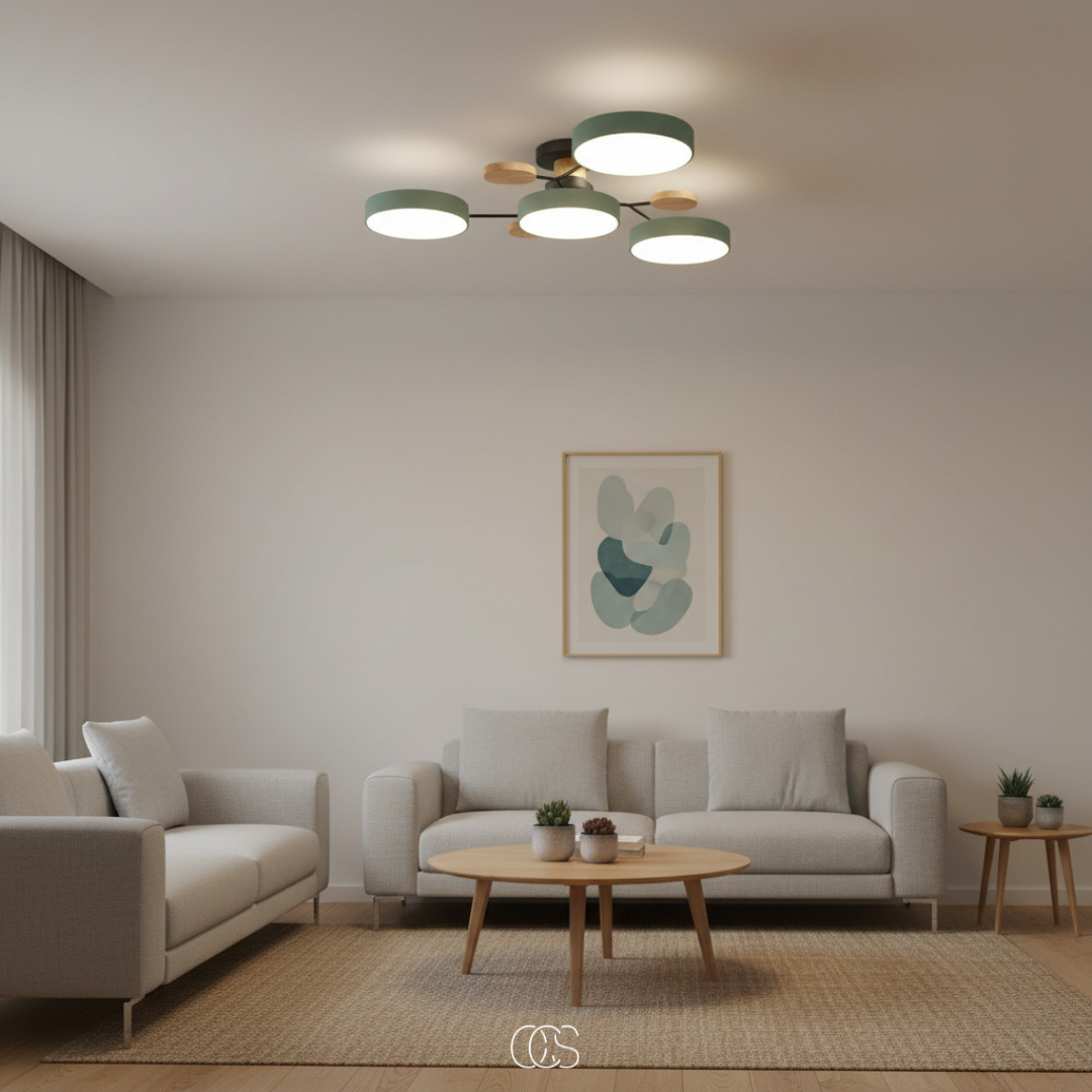 Ronde LED Plafondlamp Metaal 63,5cm Meerkleurig Dimbaar Modern Design Woonkamer Eetkamer Slaapkamer Verlichting | Sansoti