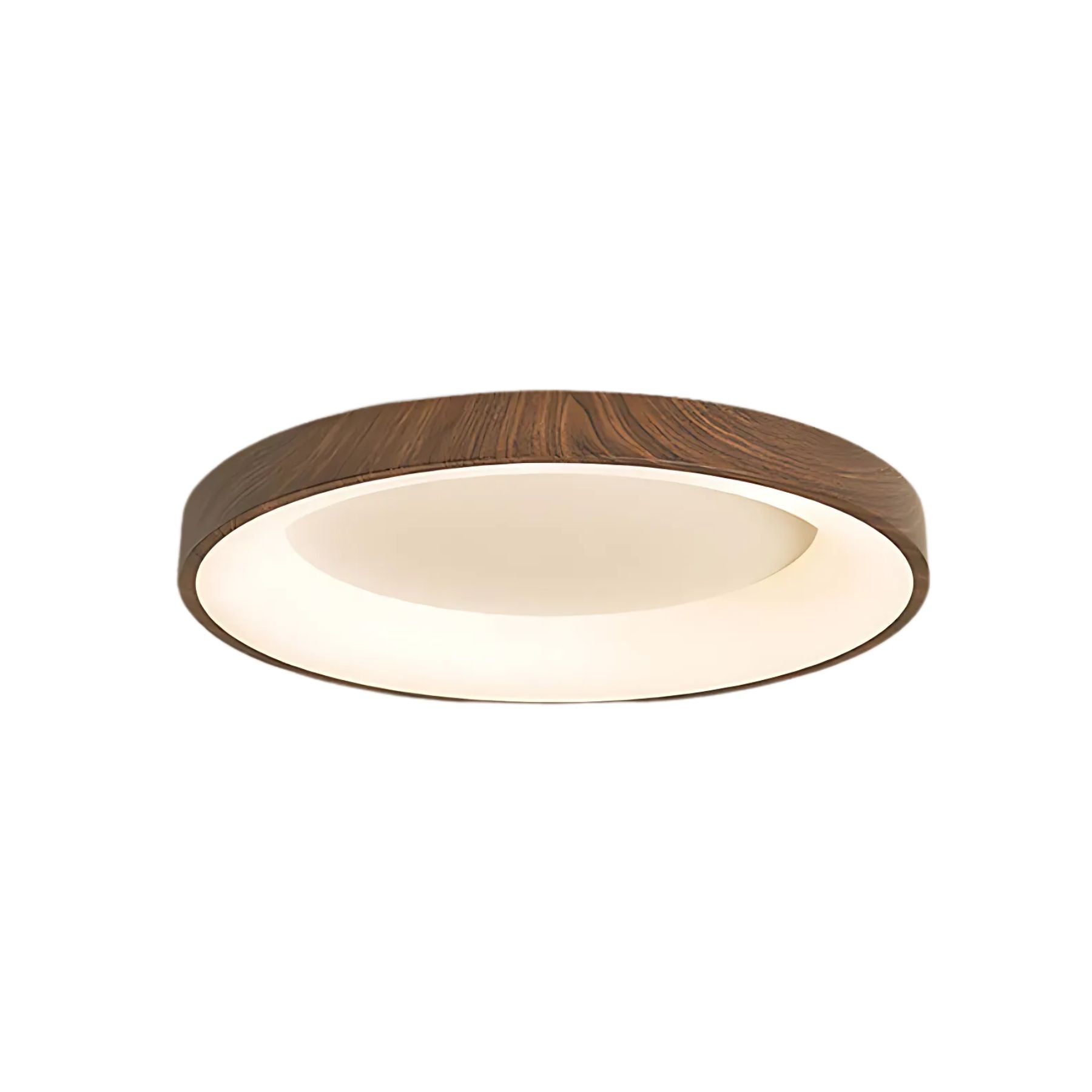 LED Deckenleuchte Holzoptik Eisen Acryl Rund Wohnzimmer Schlafzimmer Flur Moderne Deckenleuchte Skandinavisches Design Warmes Licht | Restfield