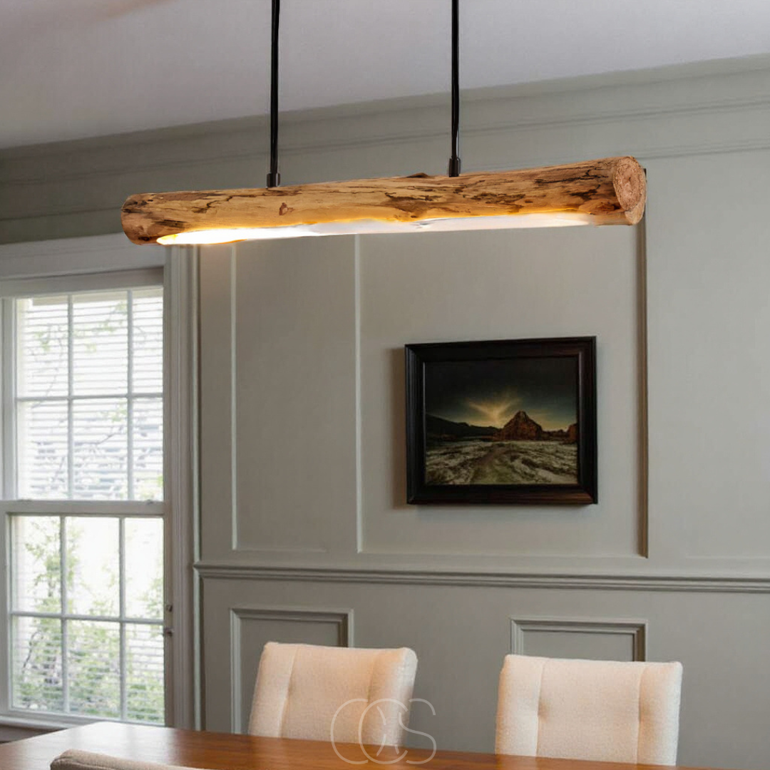 Dimbare Hanglamp Hout 80cm Zwart Metaal Warm Wit LED Eettafel Scandinavisch Design Sfeervol Sfeerverlichting | Sansoti
