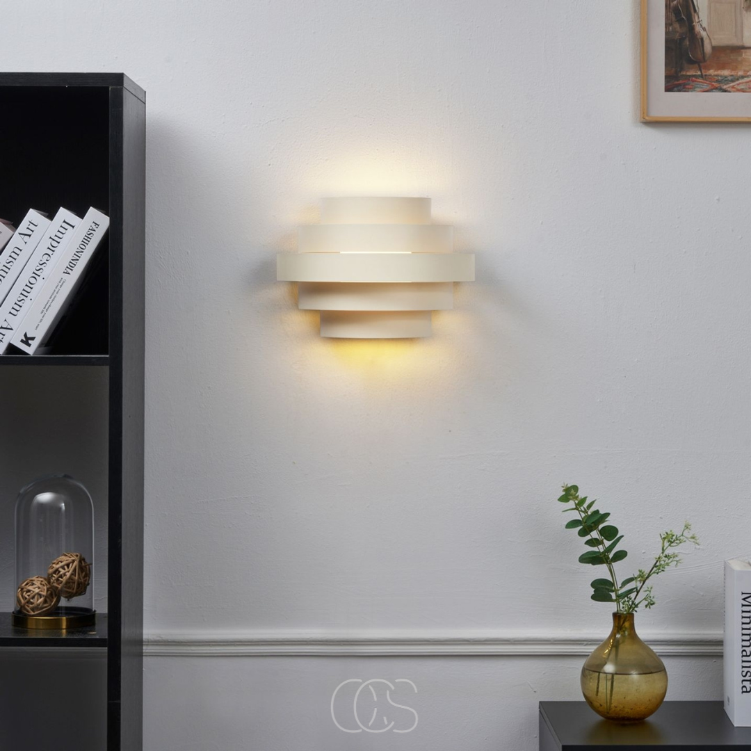 Wandlamp Dimbaar LED Warm Wit Staal 36cm Slaapkamer Woonkamer Gang Modern Minimalistisch Design Interieur | Sansoti