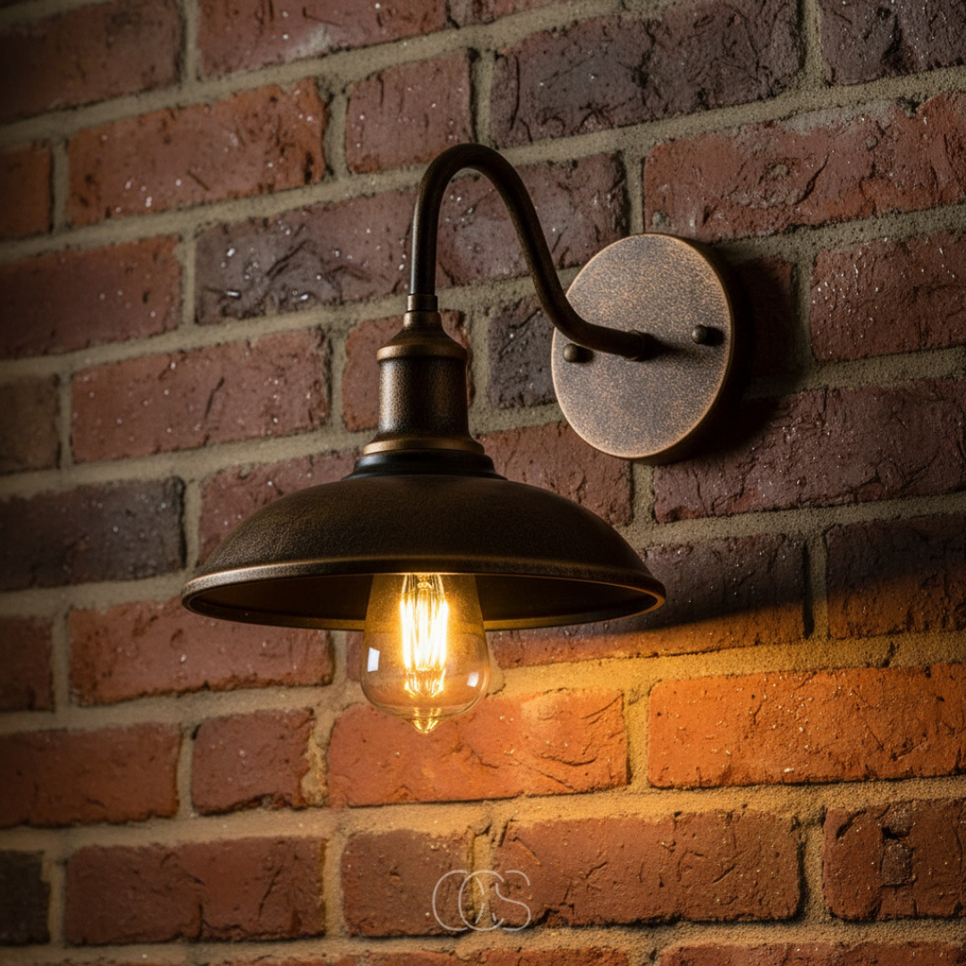 Vintage Buitenwandlamp Brons Metaal E27 IP55 Waterdicht Gevel Terras Tuinverlichting Wandverlichting | Sansoti