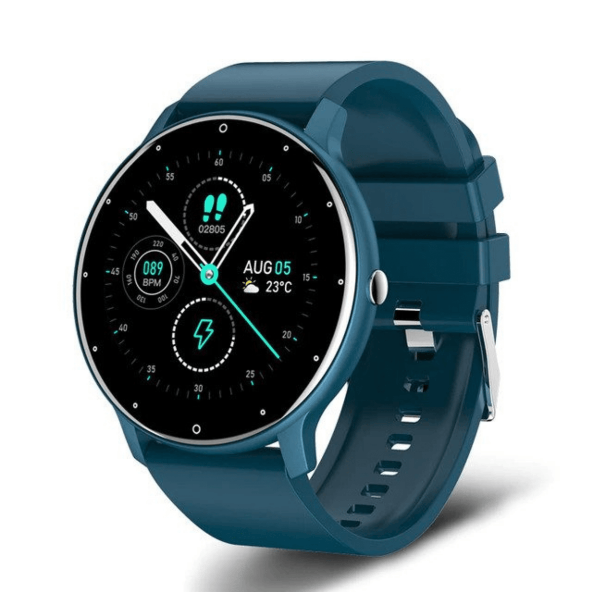 Smartwatch mit Aktivitätstracker Herzfrequenzmesser Bluetooth-Benachrichtigungen Wasserfestem Touchscreen Fitness | Sansoti