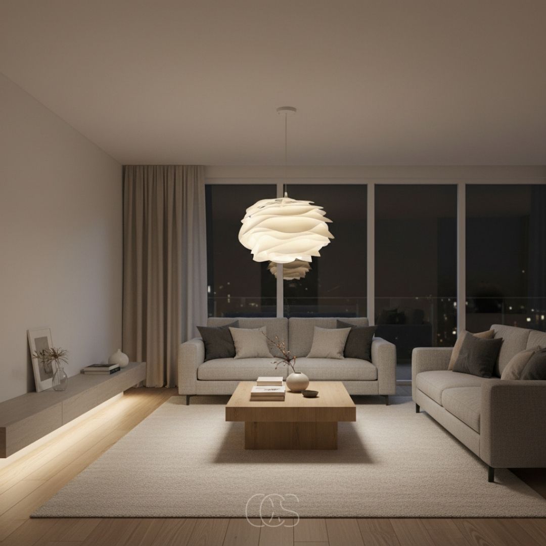 Bloembladhanglamp Wit 43cm E27 Diffuus Licht Woonkamer Slaapkamer Eetkamer Sfeerverlichting Modern Design Binnen | Sansoti