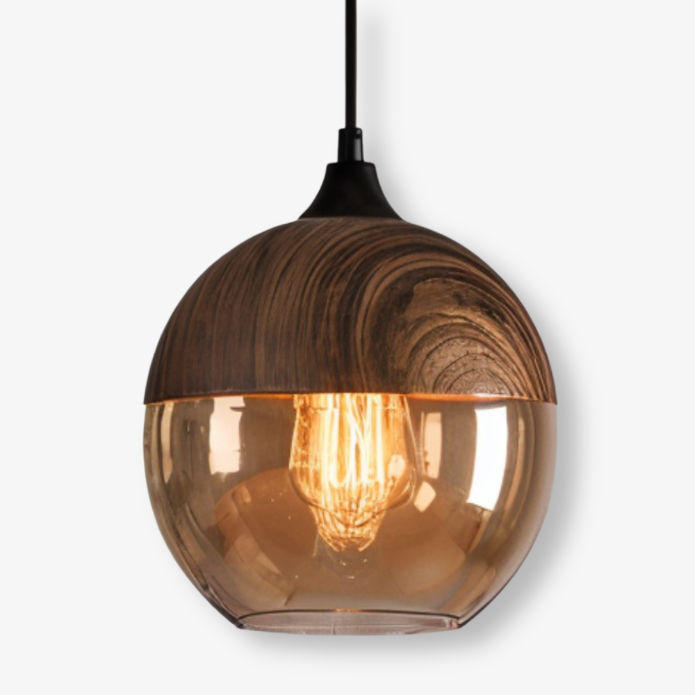 Hängeleuchte Retro Glas Skandinavisch Metall Amber Höhenverstellbar E27 | Restfield
