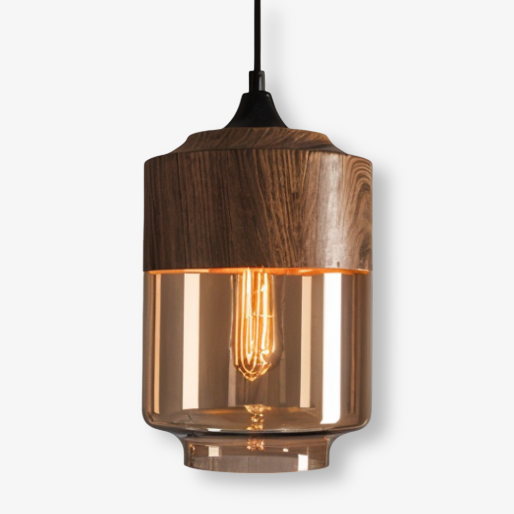 Hängeleuchte Retro Glas Skandinavisch Metall Amber Höhenverstellbar E27 | Restfield