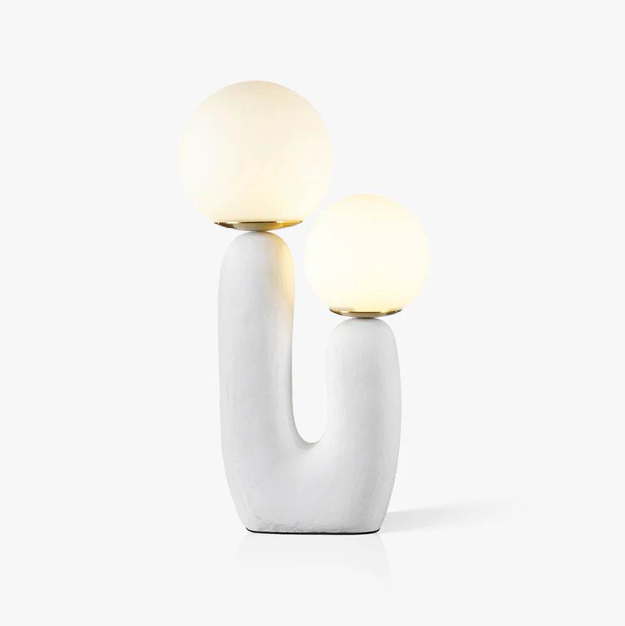 Tafellamp met Harsbehuizing en G9-Fitting – Keramische Oo-Collectielamp in Wit, Roze, Groen of Terra Cotta | Sansoti