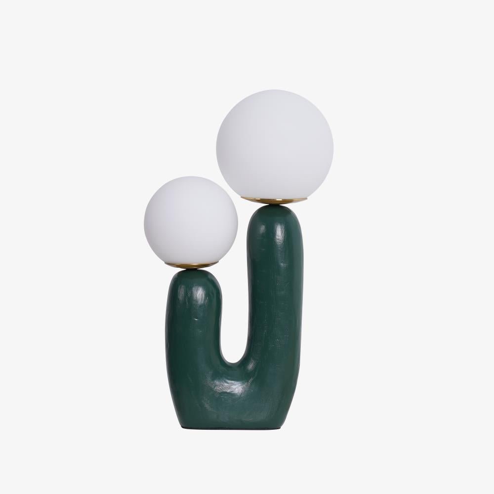 Tafellamp met Harsbehuizing en G9-Fitting – Keramische Oo-Collectielamp in Wit, Roze, Groen of Terra Cotta | Sansoti