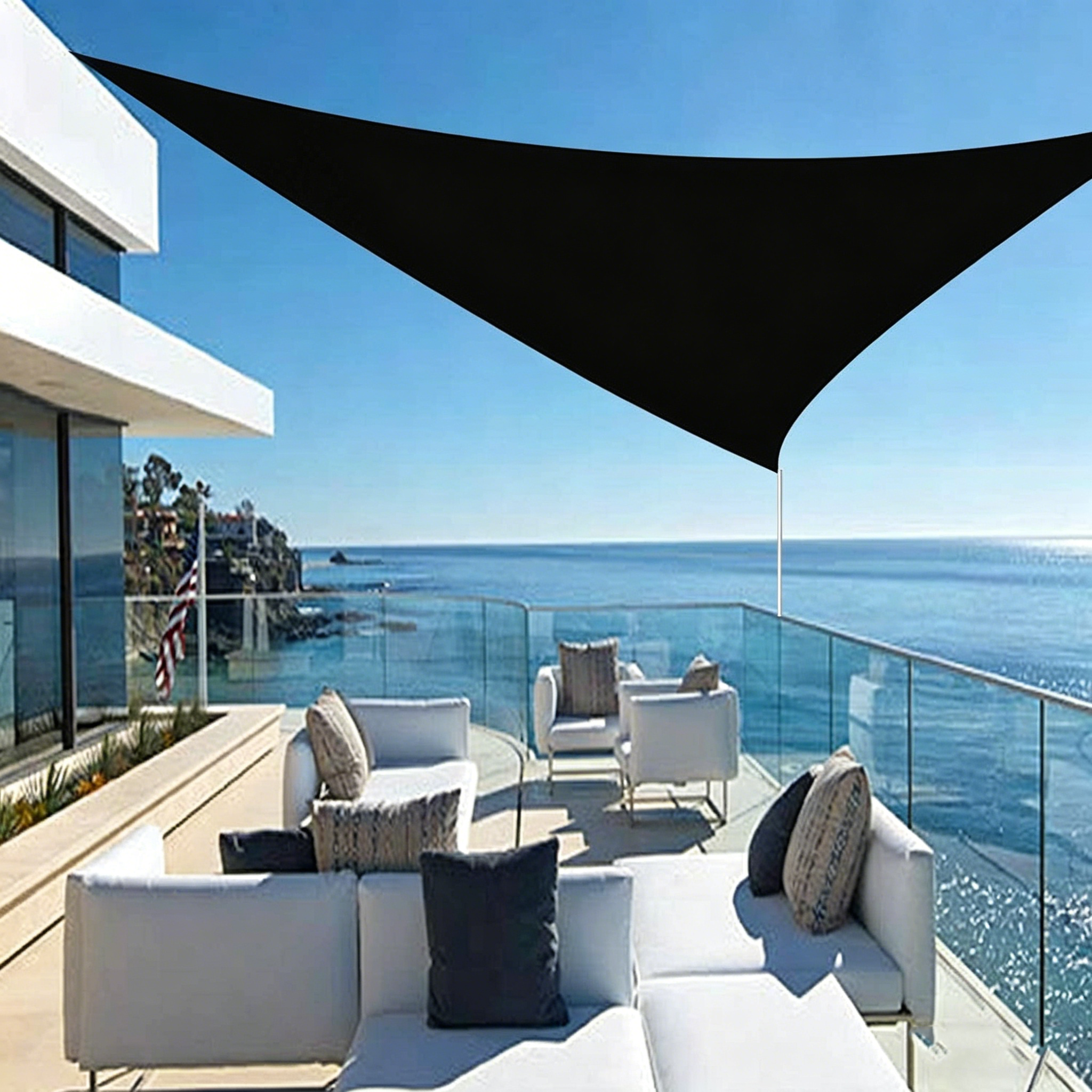 Triangular Waterproof Shade Cloth for Terrace and Garden – UV Protection and Privacy – Versatile Sun Sail | Sansoti