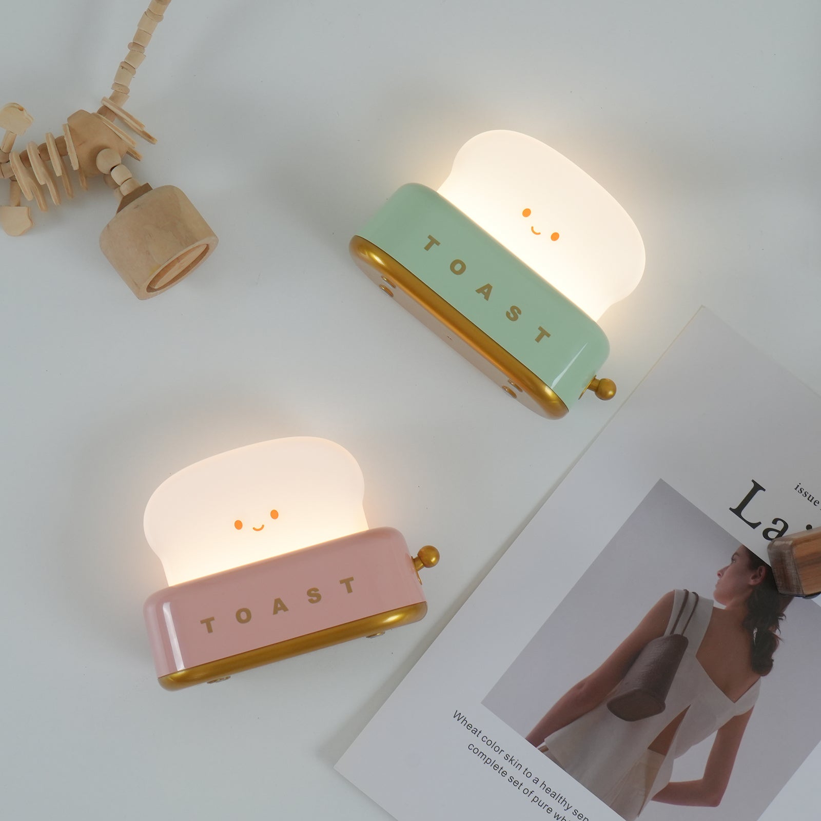 Wiederaufladbare dimmbare LED-Tischlampe mit USB-Ladegerät, stimmungsvolles Nachtlicht für Schreibtisch und Schlafzimmer, modernes Design | Sansoti
