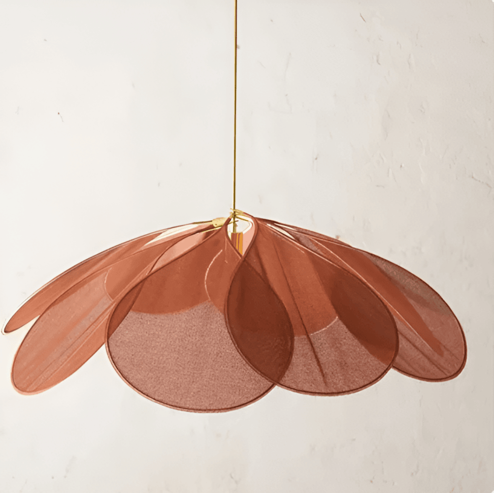 Suspension Fleur Tissu Vintage E27 Blanc Chaud 50-80cm Salon Chambre Salle à Manger