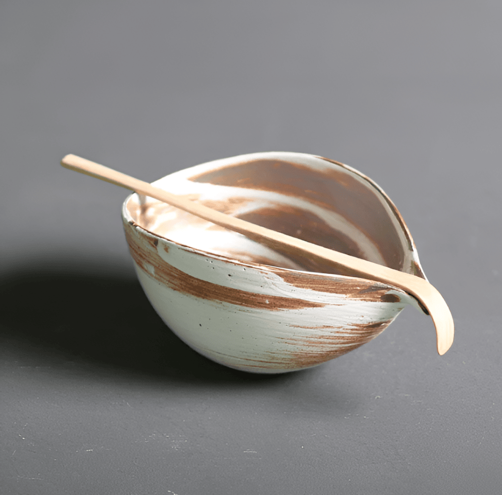 Set Matcha 4 Pièces Céramique Bambou Service à Thé Japonais Bol Fouet Cuillère Support Cadeau Cérémonie du Thé | Restfield