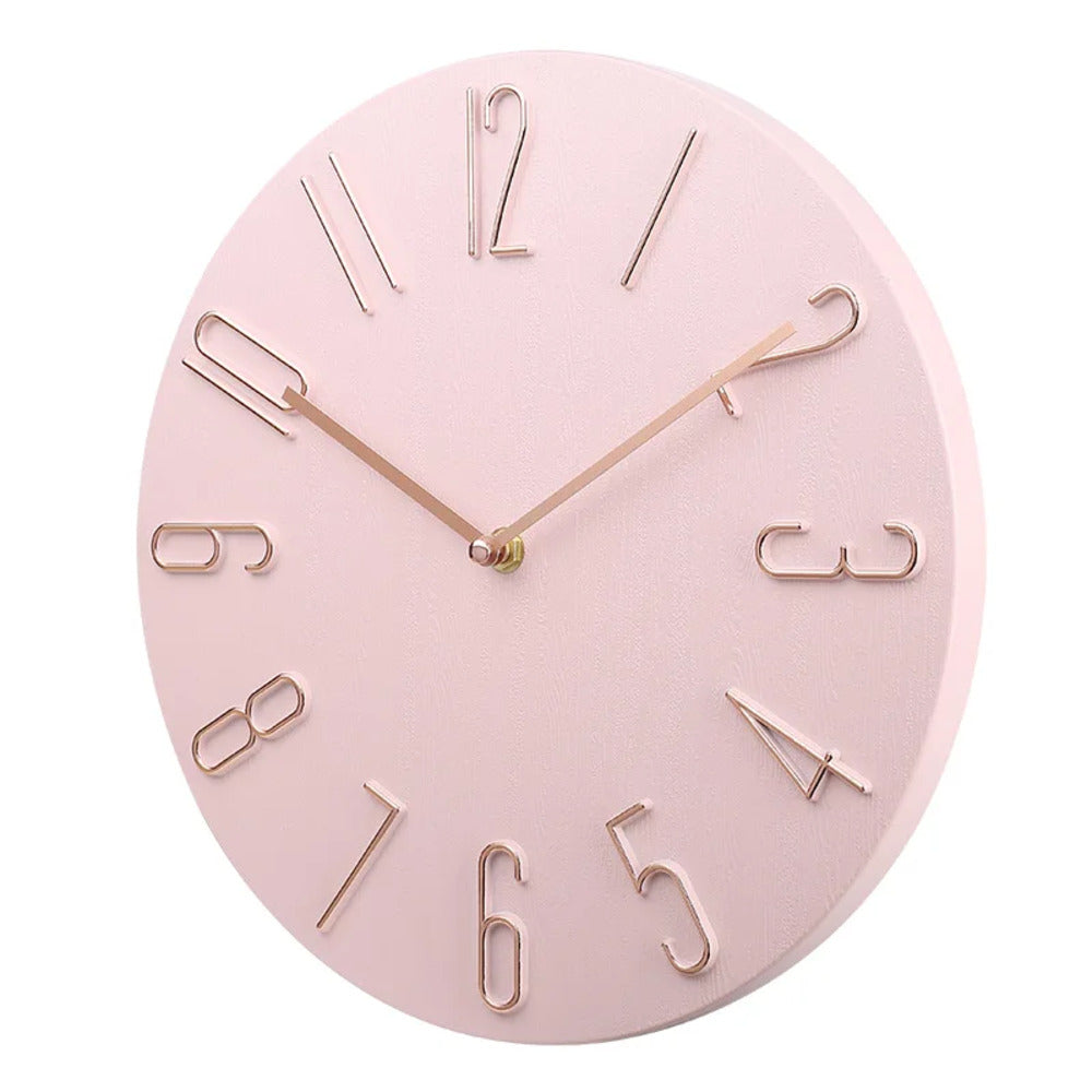 Ronde Wandklok Plastic 20cm Stil Uurwerk Woonkamer Kantoor Minimalistisch Design Geruisloze Klok Slaapkamer | Sansoti