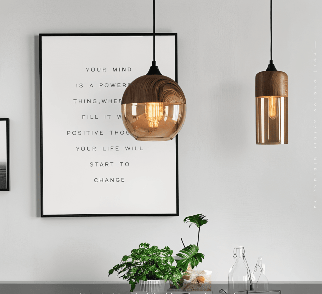 Hängeleuchte Retro Glas Skandinavisch Metall Amber Höhenverstellbar E27 | Restfield